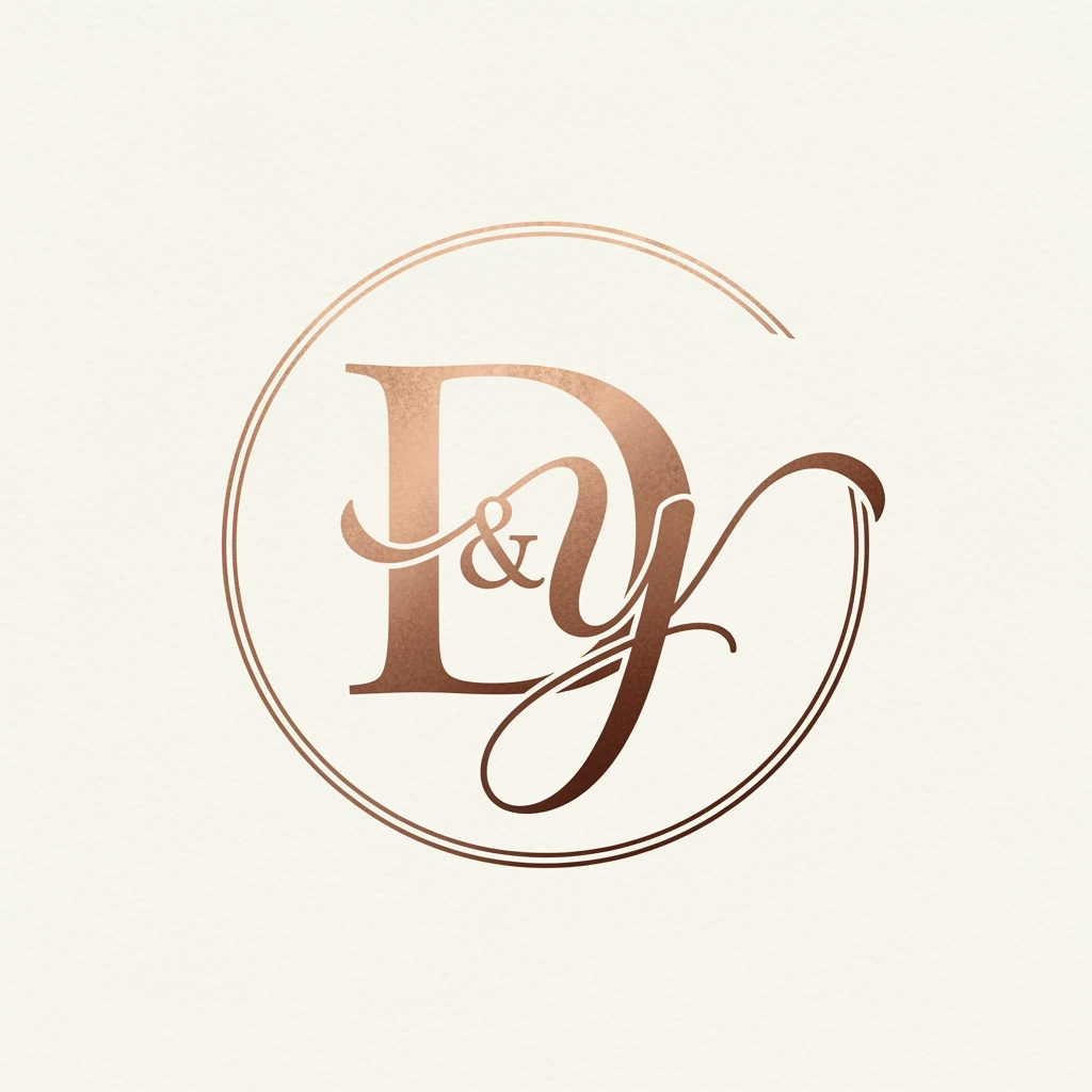 AI Design for generate a logo for divya and yash names together for wedding invitation only using the intial D and Y