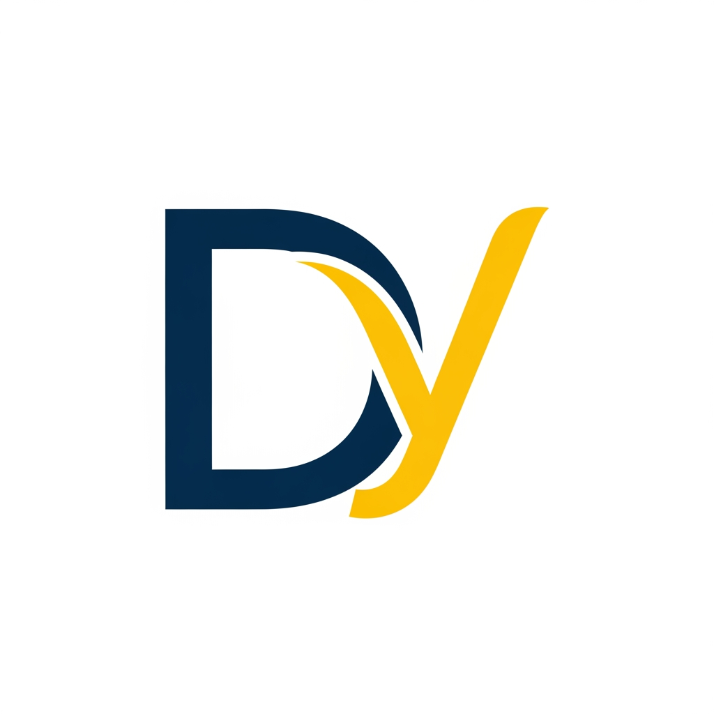 AI Design for generate a logo with d and y letter