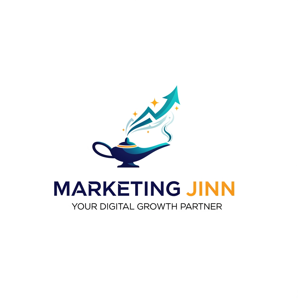AI Design for Create a logo for a digital marketing agency and name is "Marketing Jinn" and slogan "Your Digital Growth Partner."