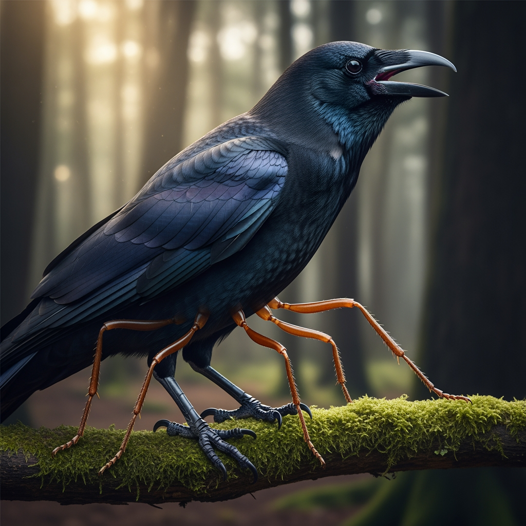 AI Design for crow with legs of ant