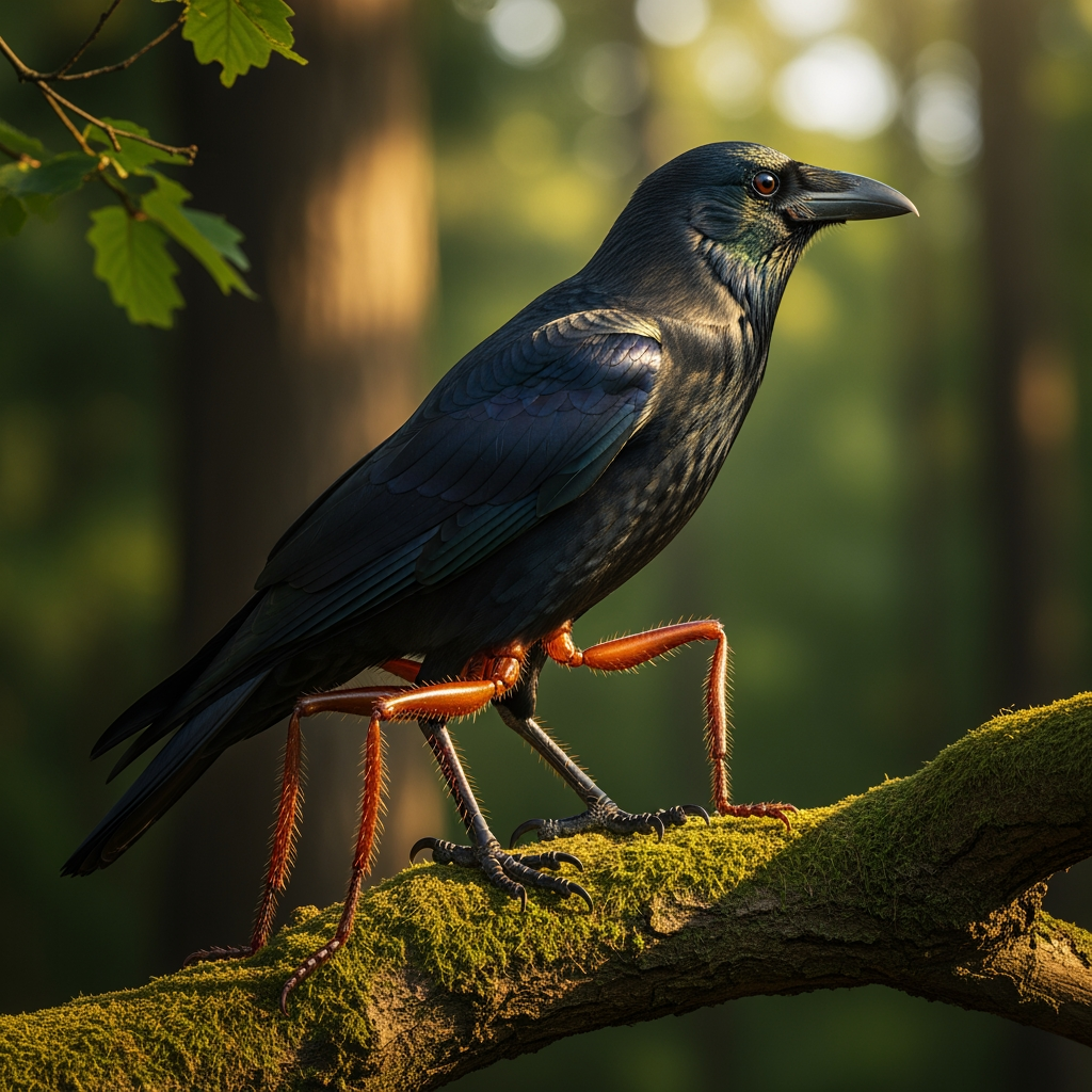 AI Design for crow with legs of ant