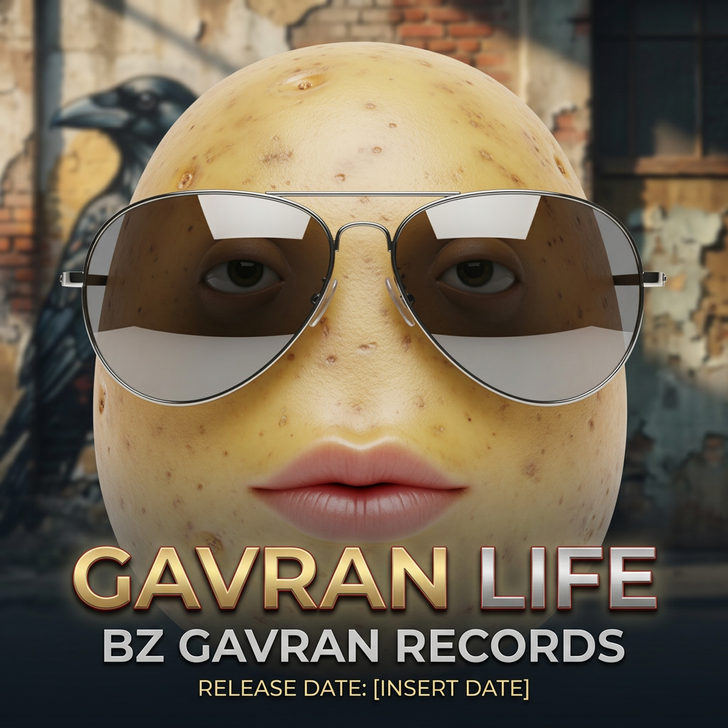 AI Design for song thumbnail Gavran Life,bz gavran records,make it looks profi and not ai