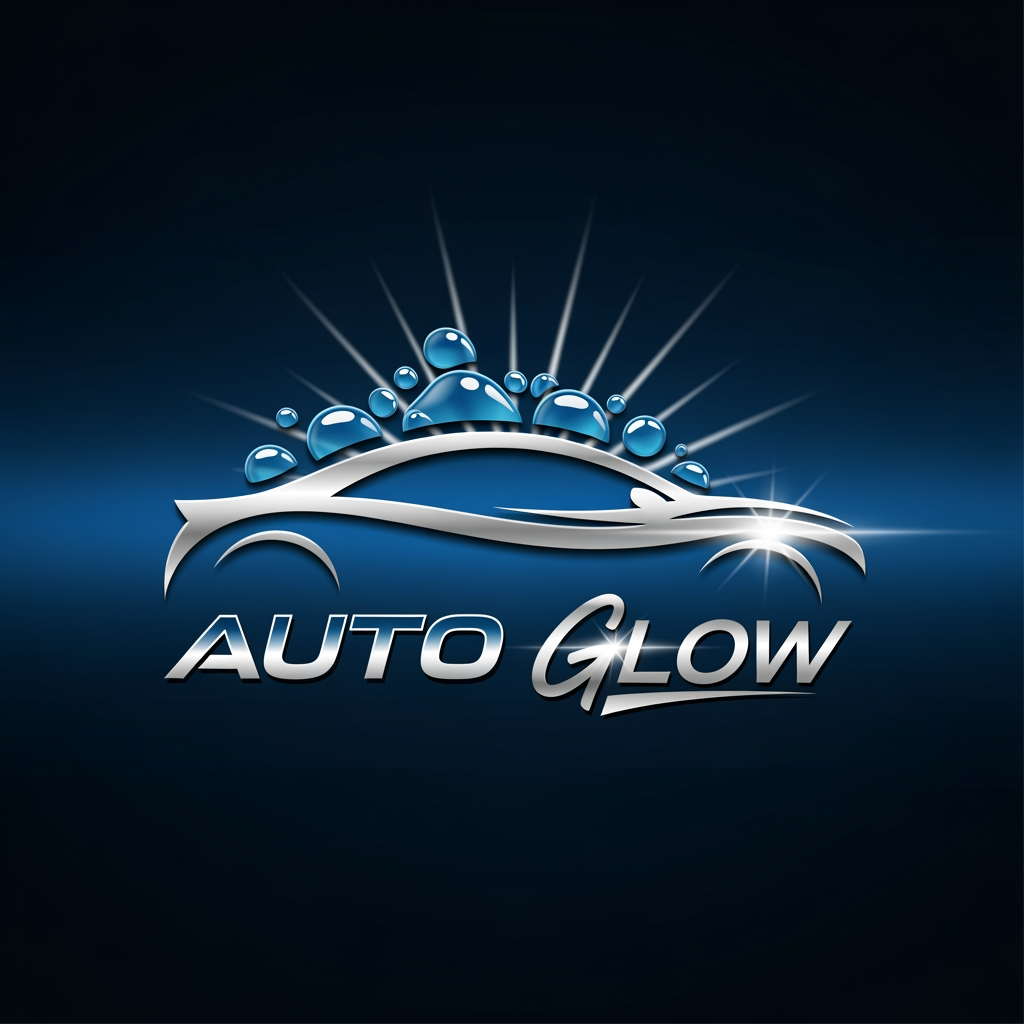 AI Design for create a logo for a company named auto glow which is a premium car washing company