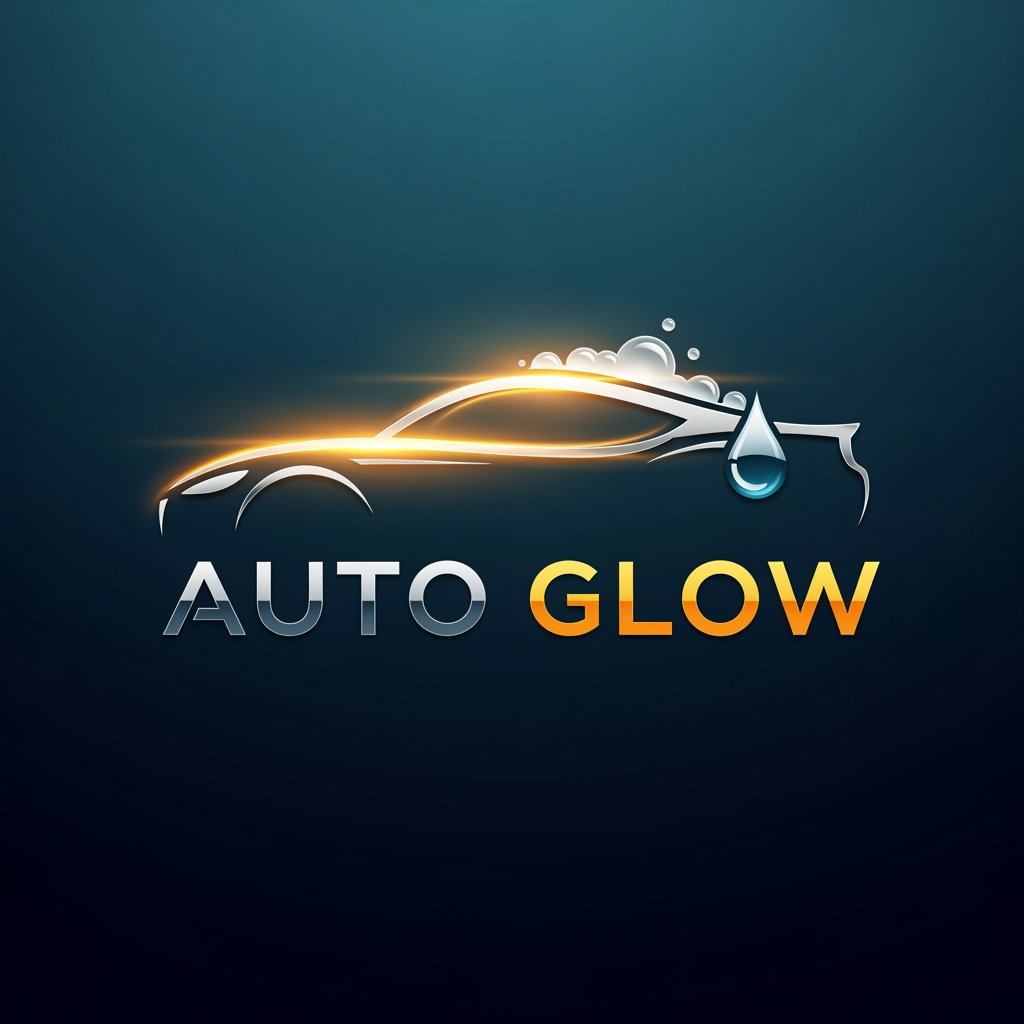 AI Design for create a logo for a company named auto glow which is a premium car washing company