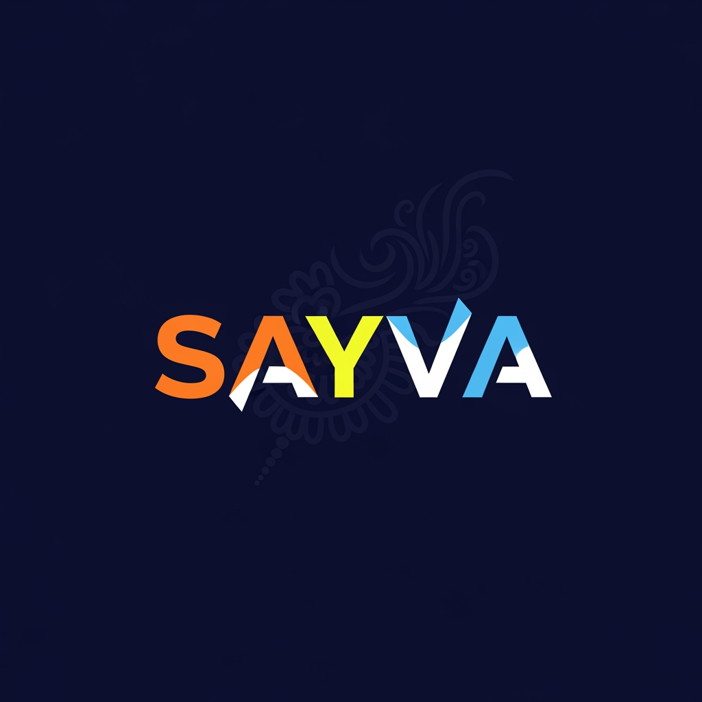 AI Design for generate me a loGo in which a very small amount of South Asian motif - it should be very very subtle We don’t need a rainbow of colors. Professional, modern, so it pops. Font should be super easy to read when it’s tiny as well as large We also don’t need the word “teens” in the logo. Just "SAYVA". ME A CLEAN LOGO ACC TO CLIENT INSTRUCTIONS
i NEED DARK ORANGE, NEON AND WHITE AND SKY BLUE COLOR LOGO PLACED ON A DARK BLUE BG, SOMETHING CREATIBE=VE AND FUNMKY