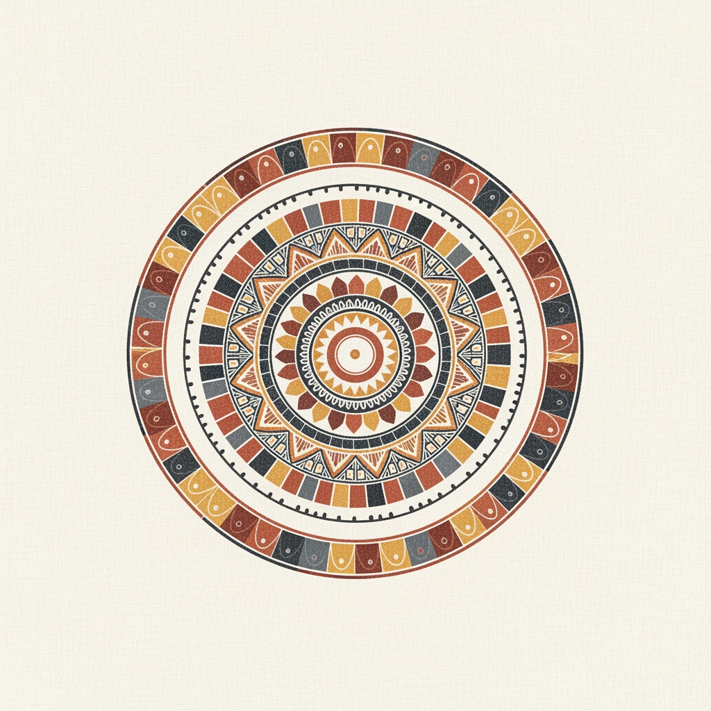 AI Design for Decorative Mandala
Concept: “Ritual” suggests traditions, meaningful objects, and artistic living.
Ideas:
* Minimal mandala
* Decorative circular emblem
* Geometric ornamental pattern
Feeling: Luxury home accessories with soul and culture.