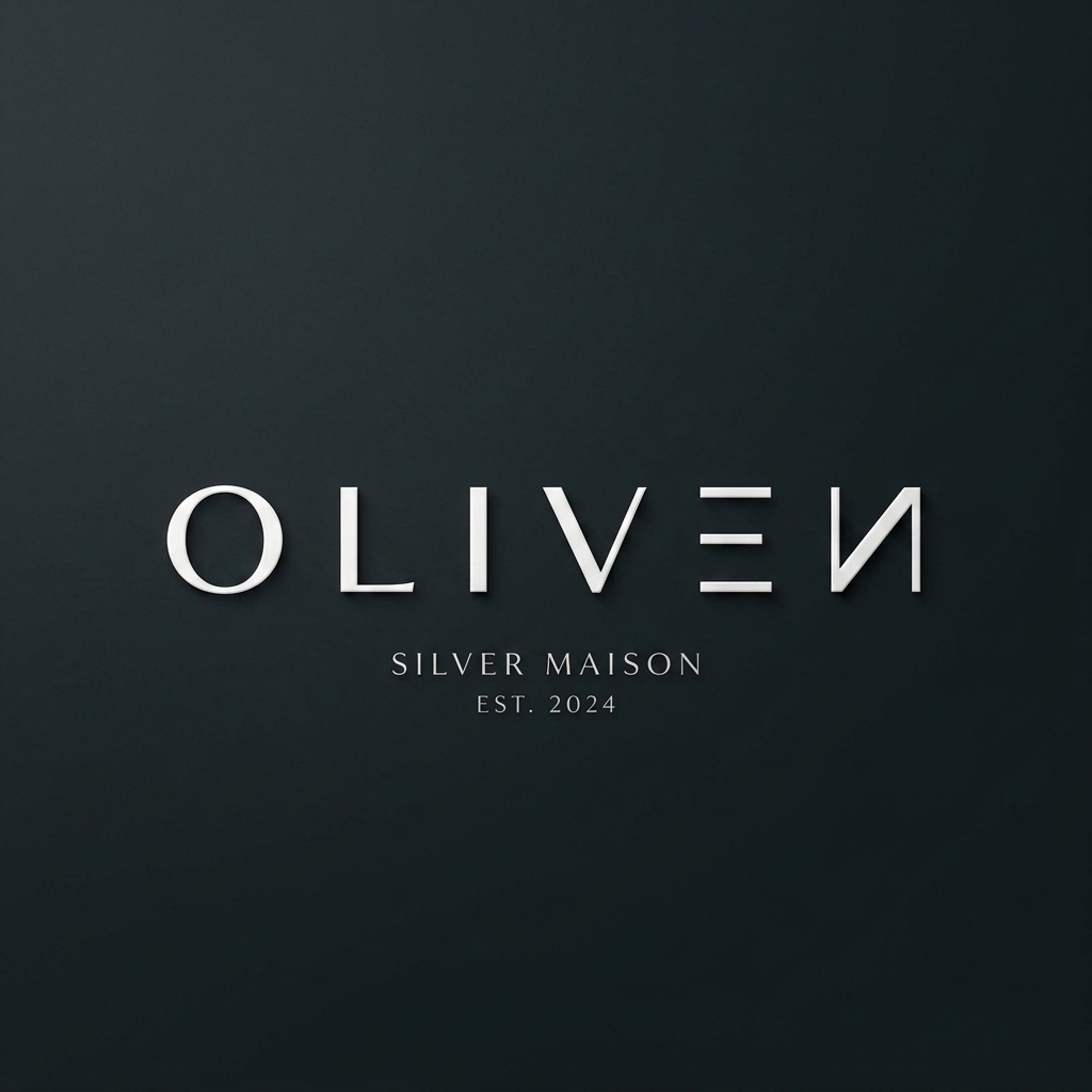 AI Design for i want to generate an logo for my silver maison named as "OLIVEN" tha should impress my client. it shoul dnot be so or over dramatic. the logo should match the asthetic of the website. the logo should be minimal and impressive. Logo something like the brand "gucci", "louisvilton". I only need the logo image