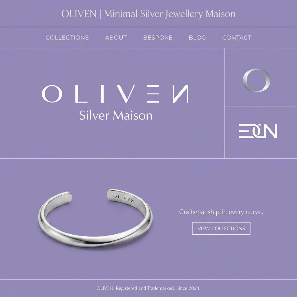 AI Design for i want to generate an logo for my silver maison named as "OLIVEN" tha should impress my client. it shoul dnot be so or over dramatic. the logo should match the asthetic of the website. the logo should be minimal and impressive