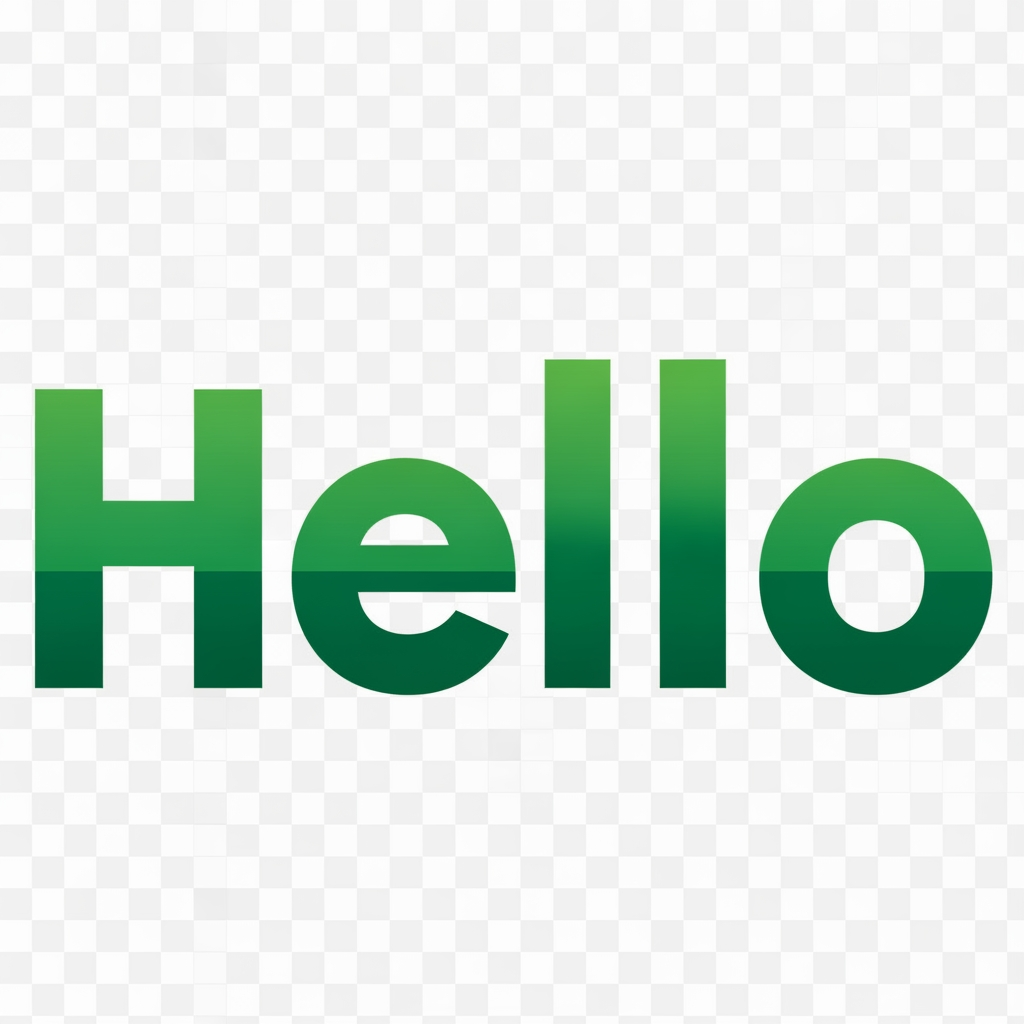 AI Design for remove the background , change font color to green