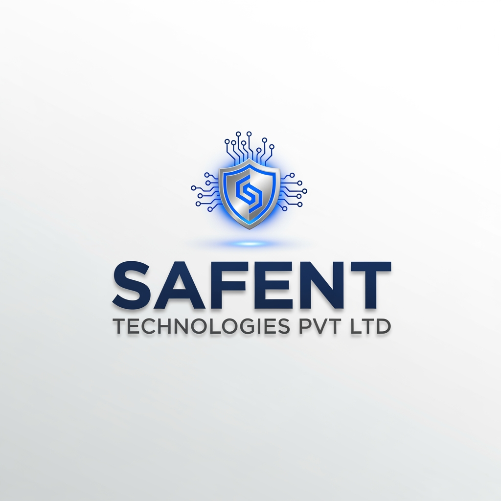 AI Design for my company name is safent technologies pvt ltd and this companys provides cybersecurity services like dpdpa so make for me a logo
