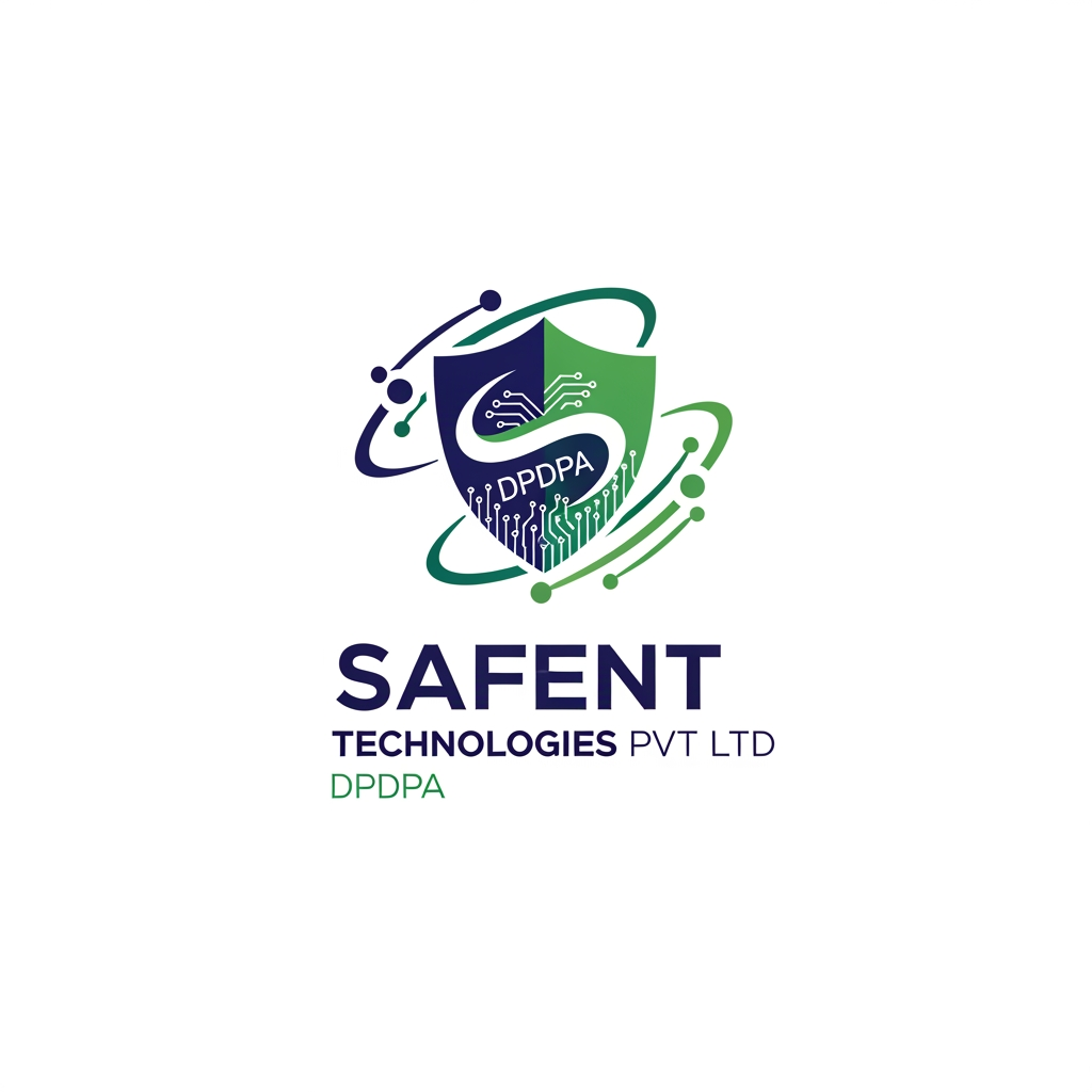 AI Design for my company name is safent technologies pvt ltd and this companys provides cybersecurity services like dpdpa so make for me a logo