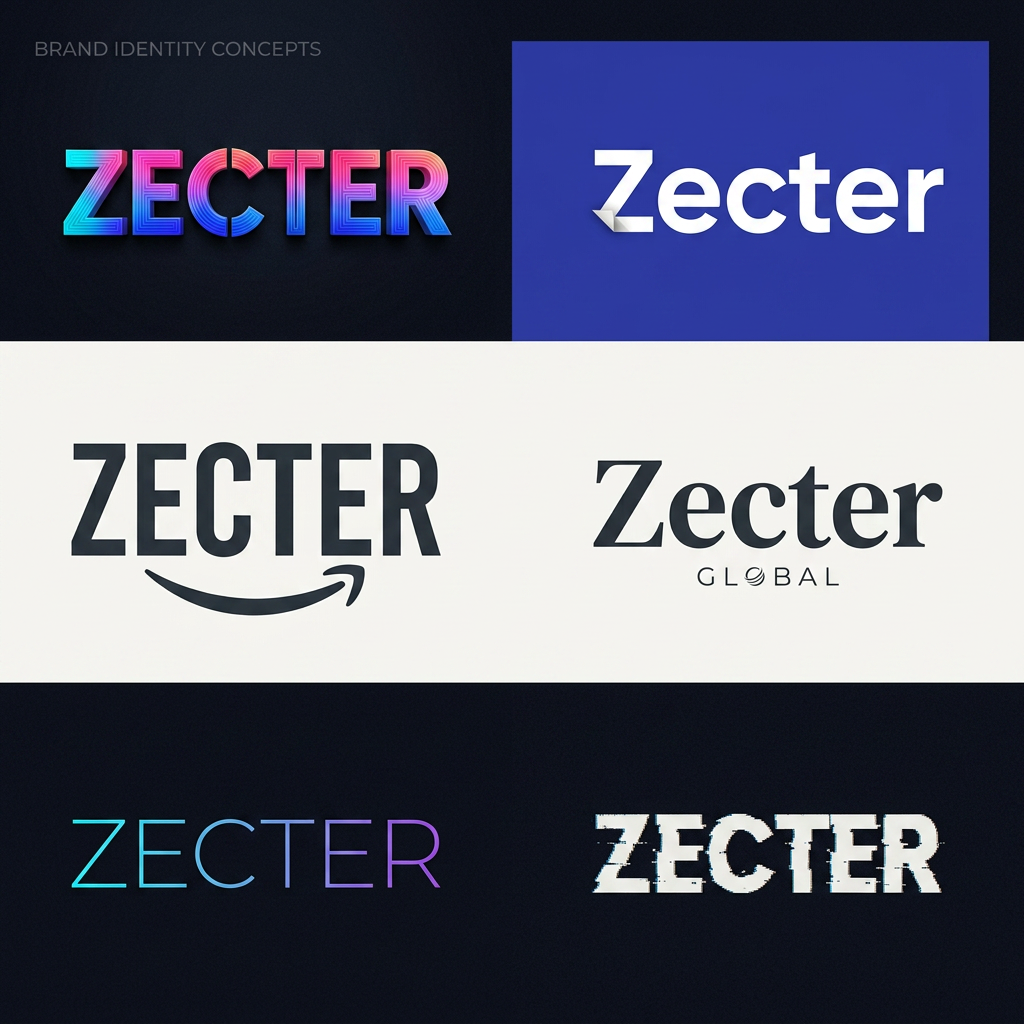 AI Design for my company name is ZECTER
create a simple text design
look the refarance and made it