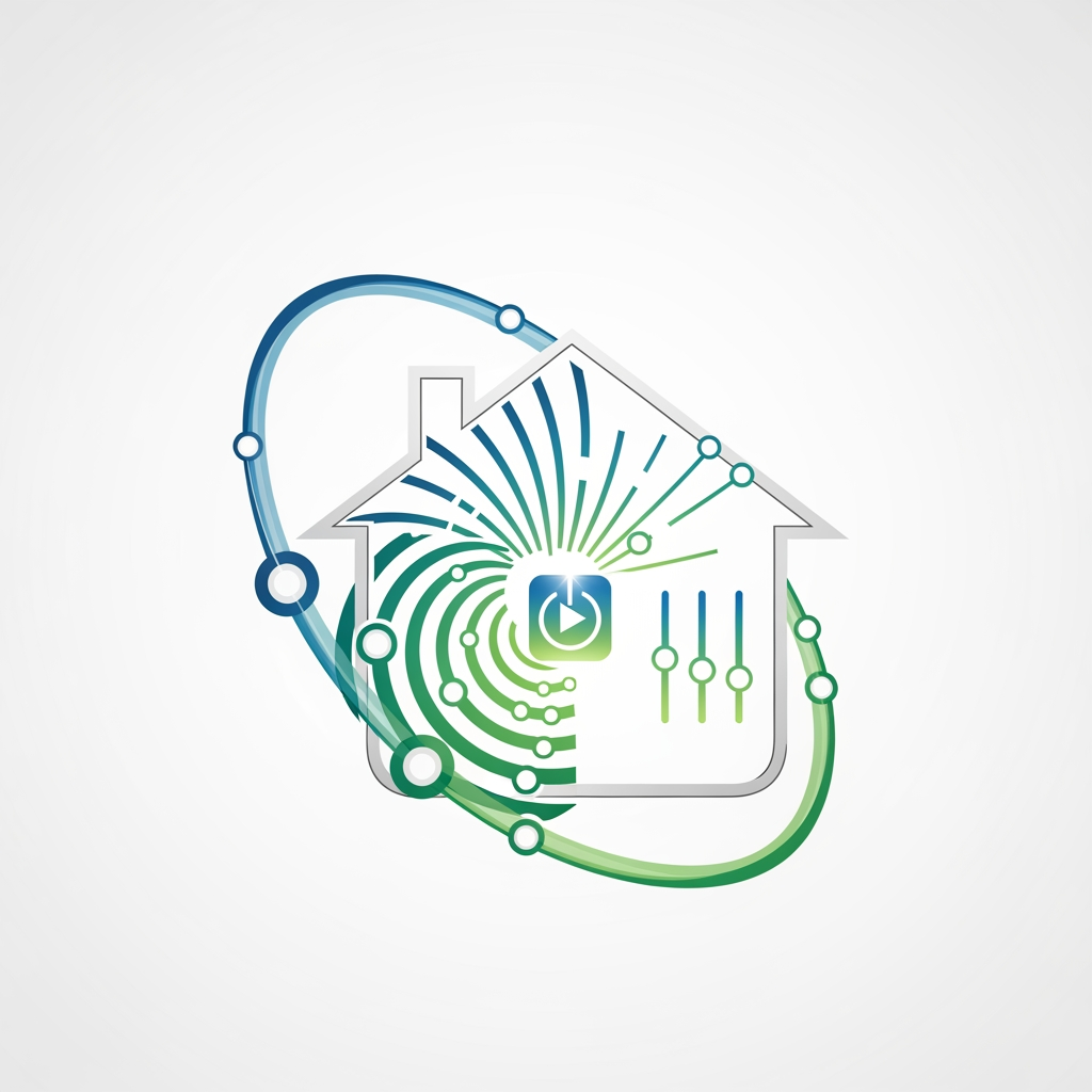 AI Design for I want a logo for Smart Home app something like who shows the home icon and control over the home so it clearly represent this is a smart home app. please generate