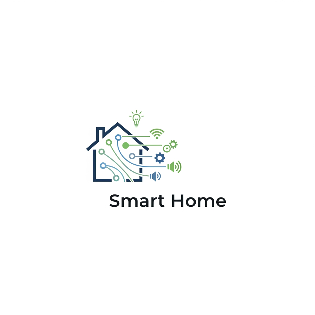 AI Design for I want a logo for Smart Home app something like who shows the home icon and control over the home so it clearly represent this is a smart home app. please generate