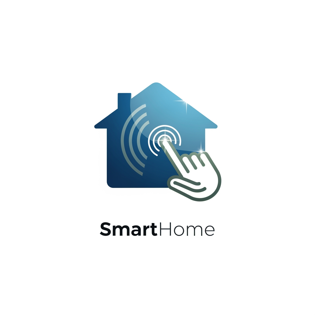 AI Design for I want a logo for Smart Home app something like who shows the home icon and control over the home so it clearly represent this is a smart home app. please generate