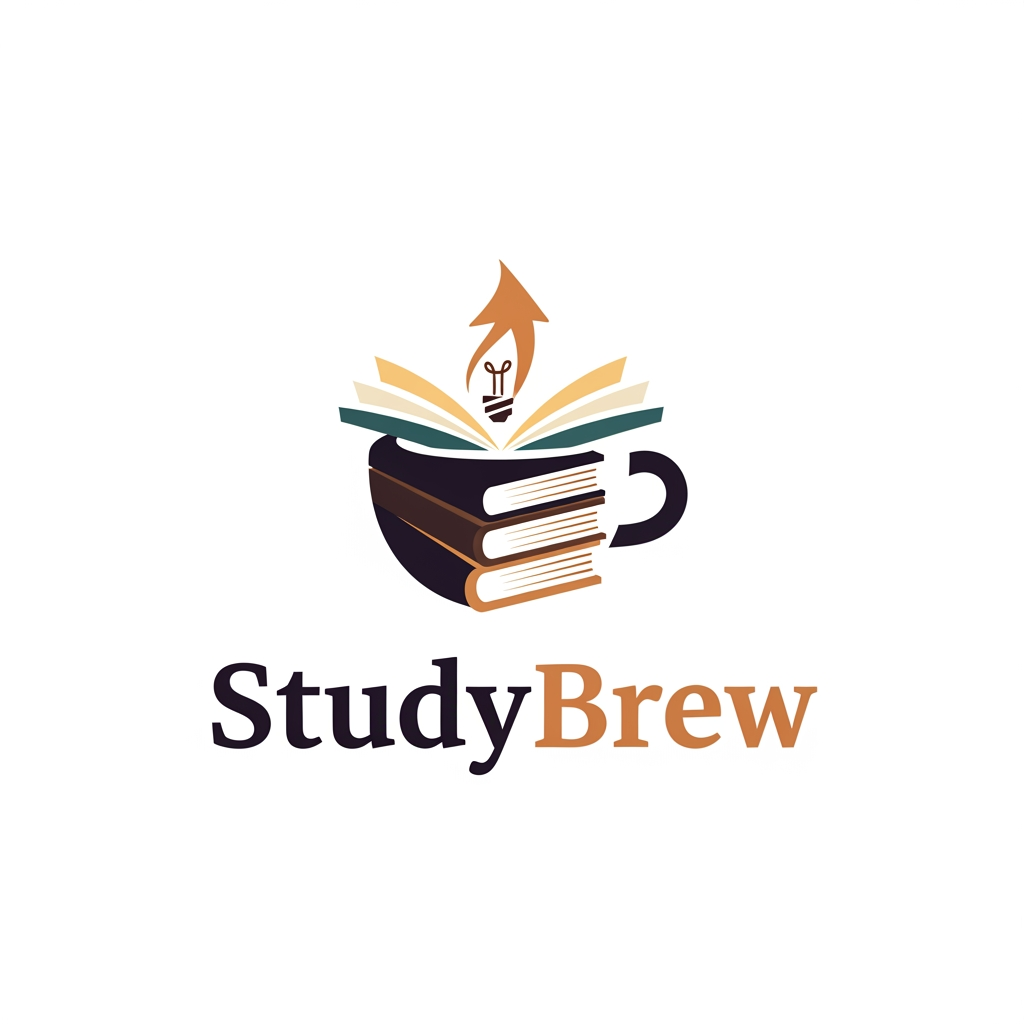 AI Design for a logo for a brand name studybrew for cafe style learning or studying