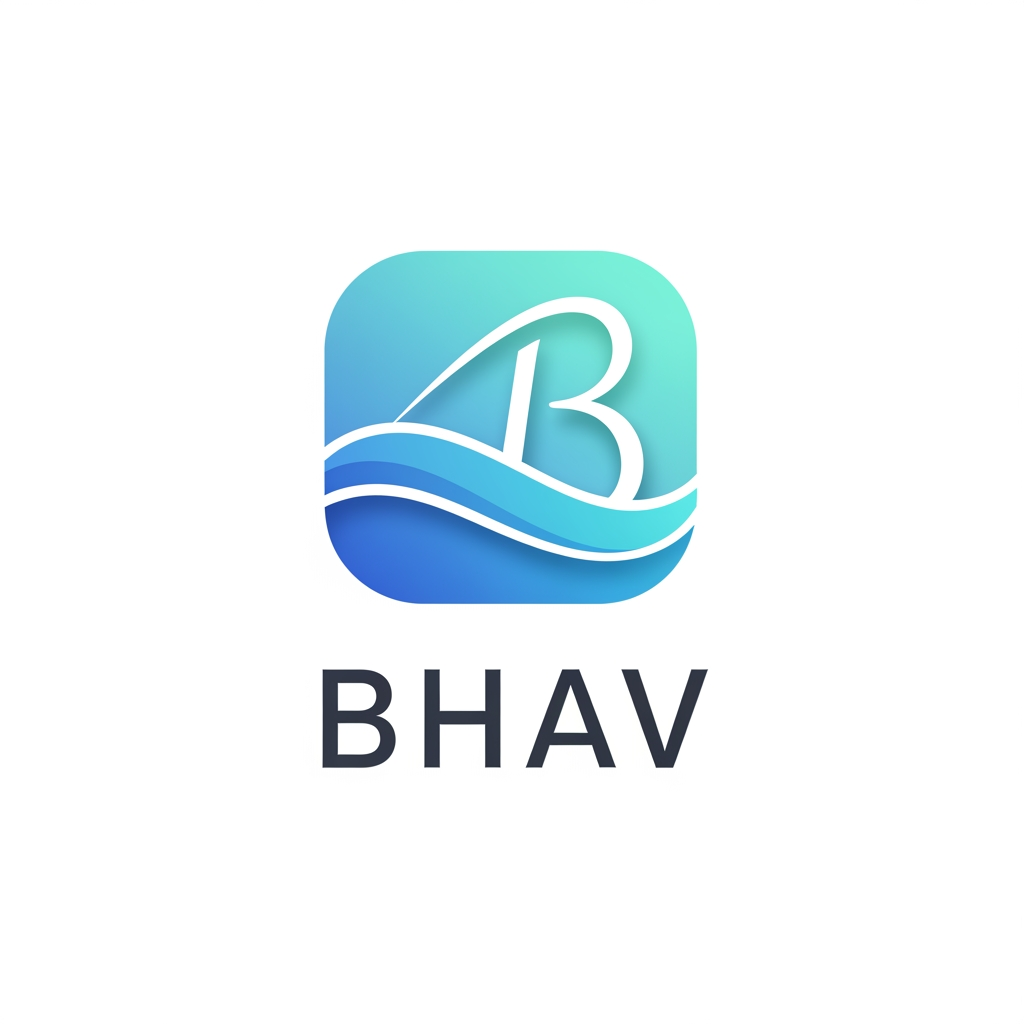 AI Design for create a logo for app named Bhav