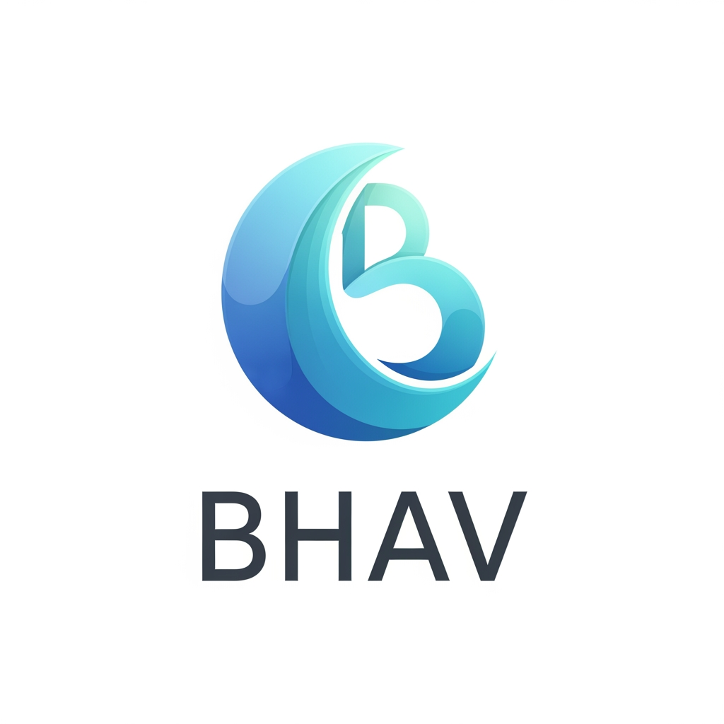 AI Design for create a logo for app named Bhav