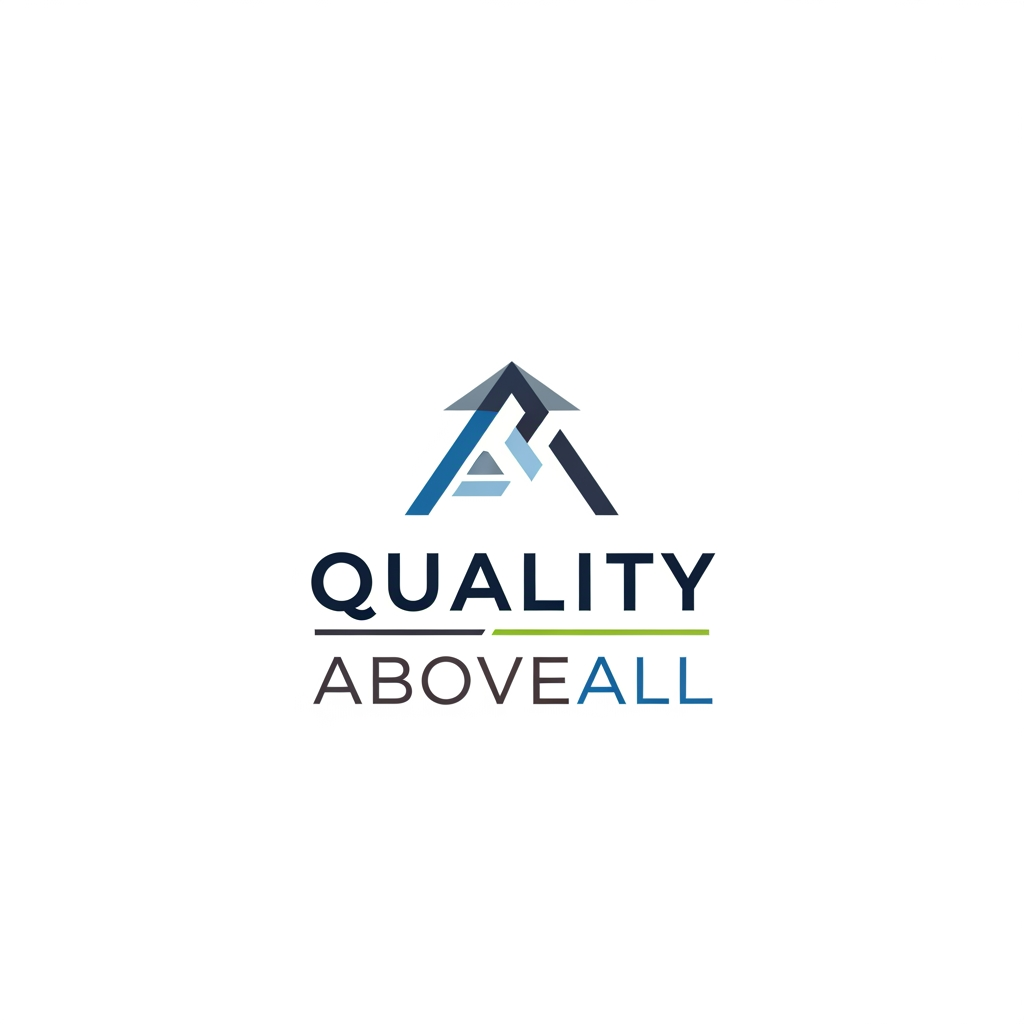 AI Design for Quality AboveAll is a brand for which we need to create the logo, the logo should be something like for corporate and technical firm that provides consultancy and services. 
The logo should be simple sober and professional looking plus it should depict the brand name with the logo.
