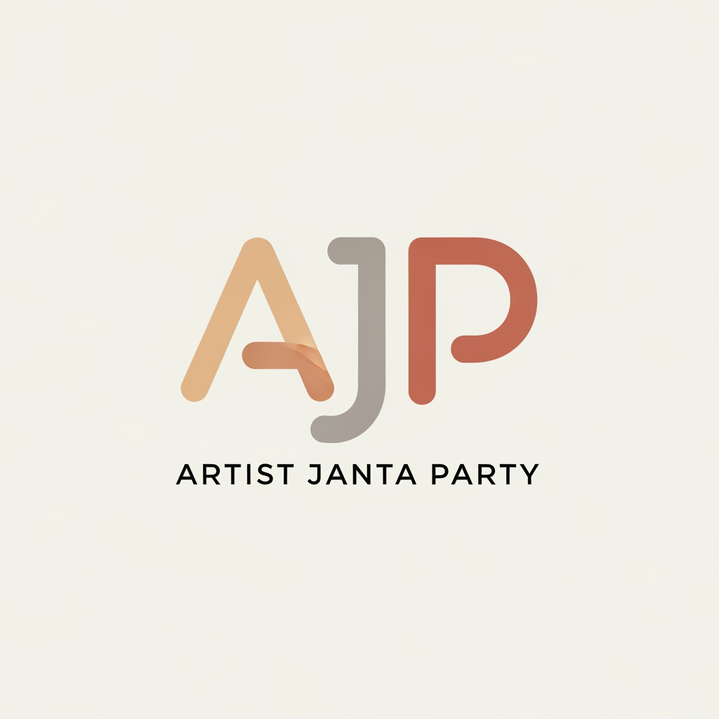 AI Design for i want to create a logo for "Artist Janta Party"
simple, cool, genz, and minimal simple, nude colors
make it cool and genz vibes.. only AJP logo.. with full form in down