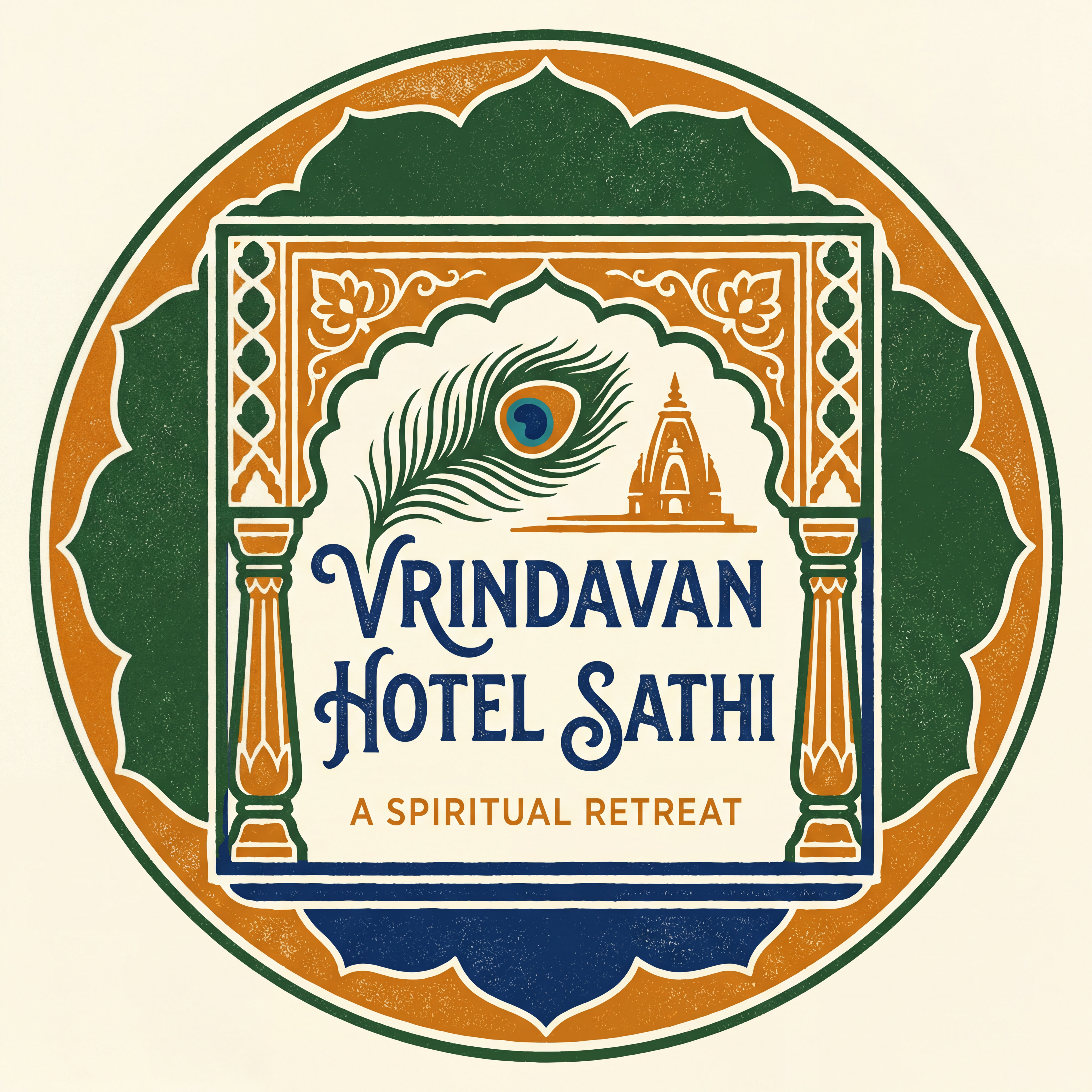 AI Design for VRINDAVAN HOTEL SATHI LOGO DESIGN KARUN DE