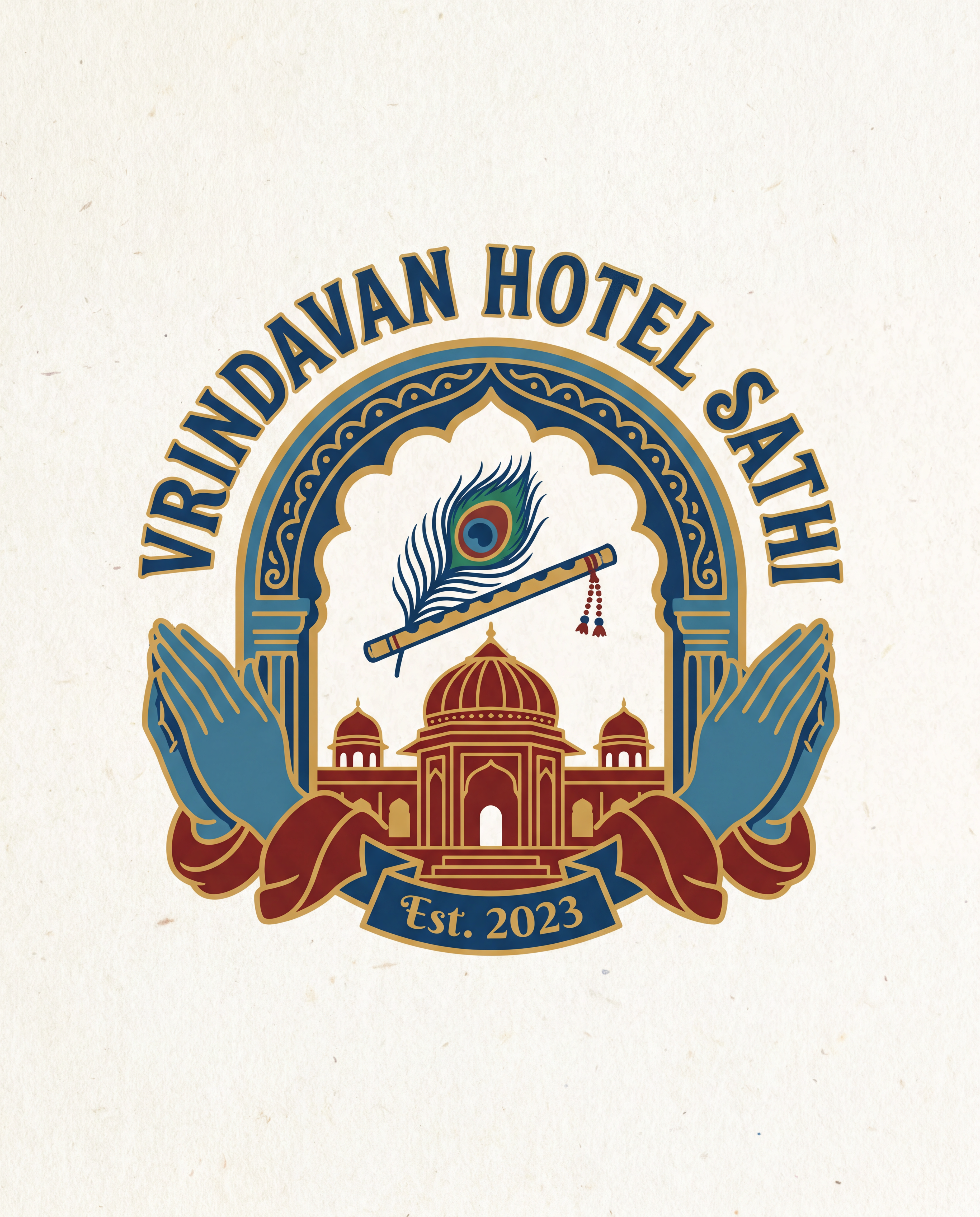 AI Design for VRINDAVAN HOTEL SATHI LOGO DESIGN KARUN DE