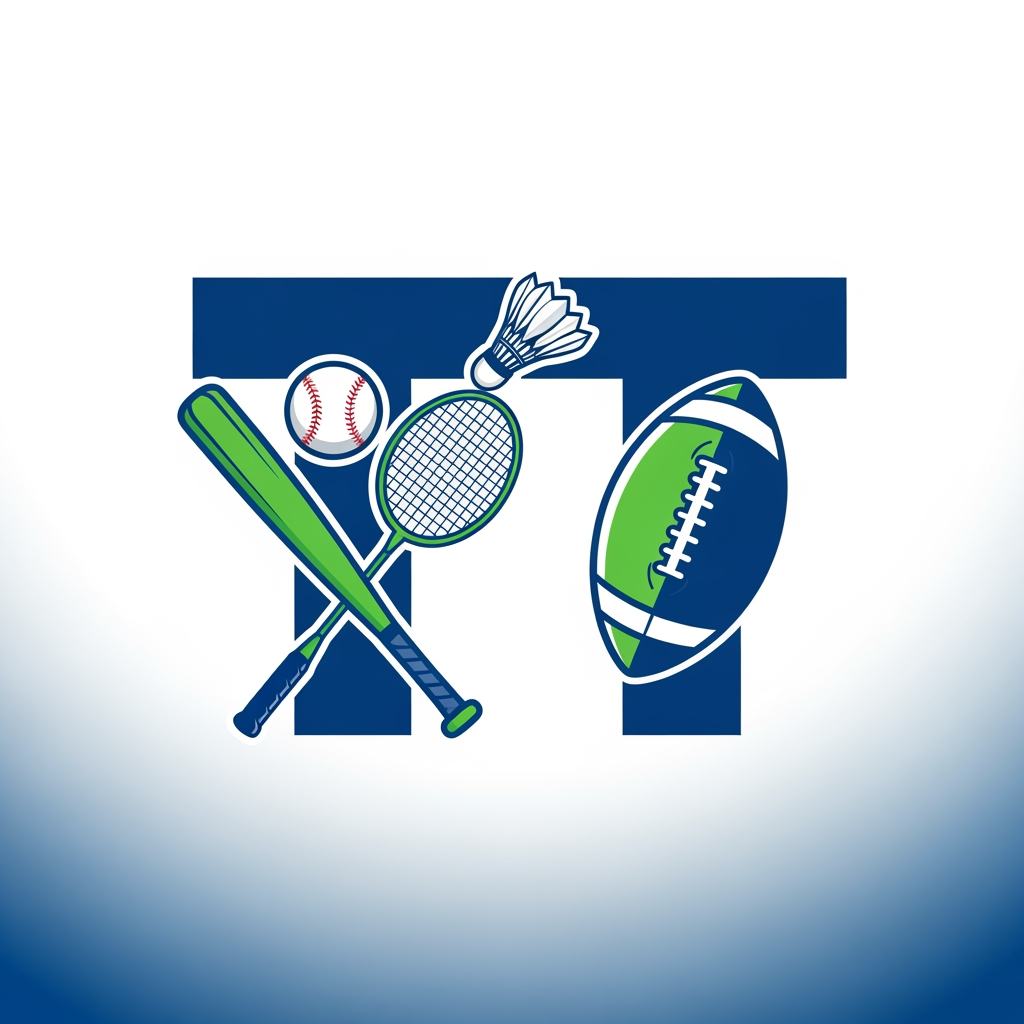 AI Design for bat and ball ,football,batmiton,in logo and this are in (TT)