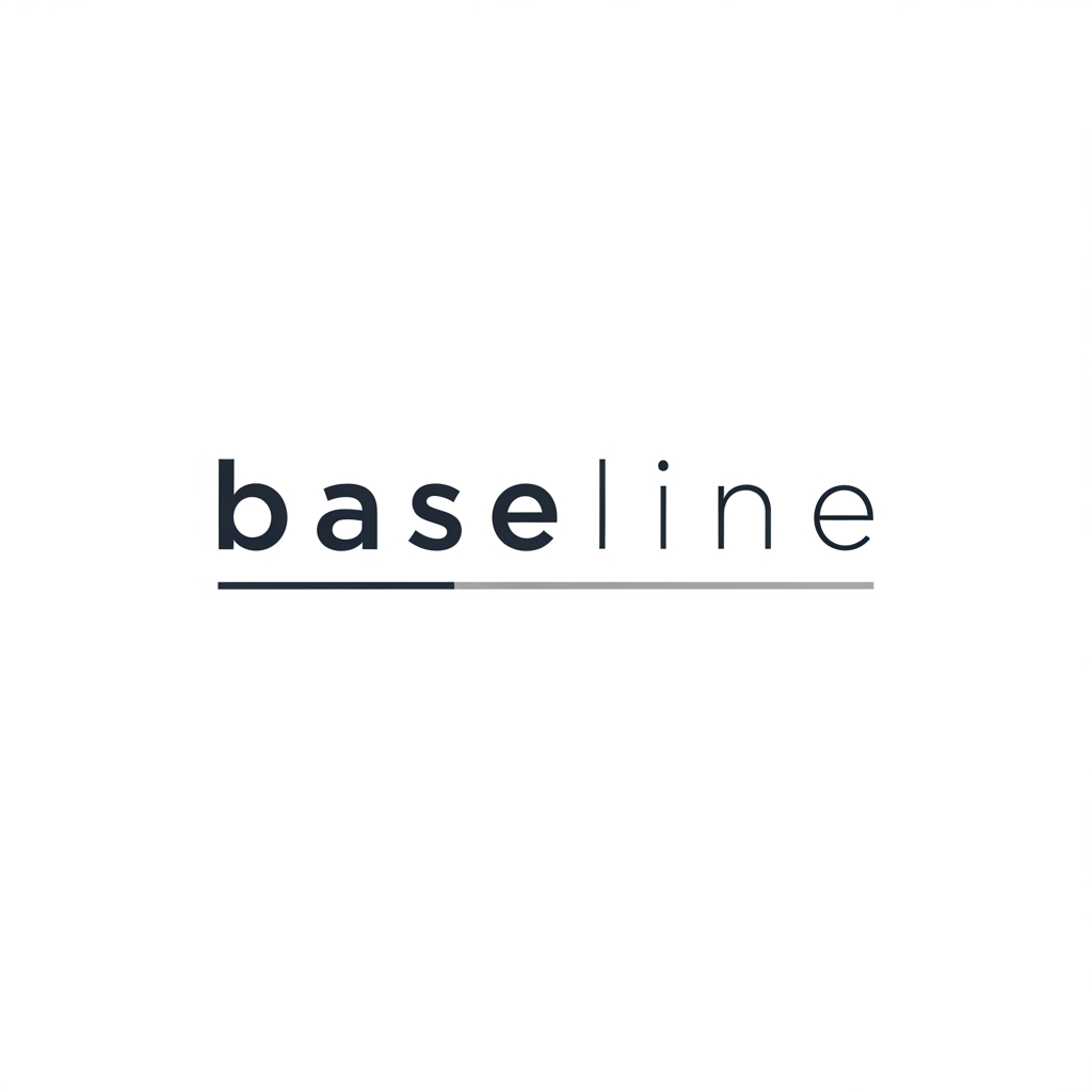 AI Design for logo name "baseline"