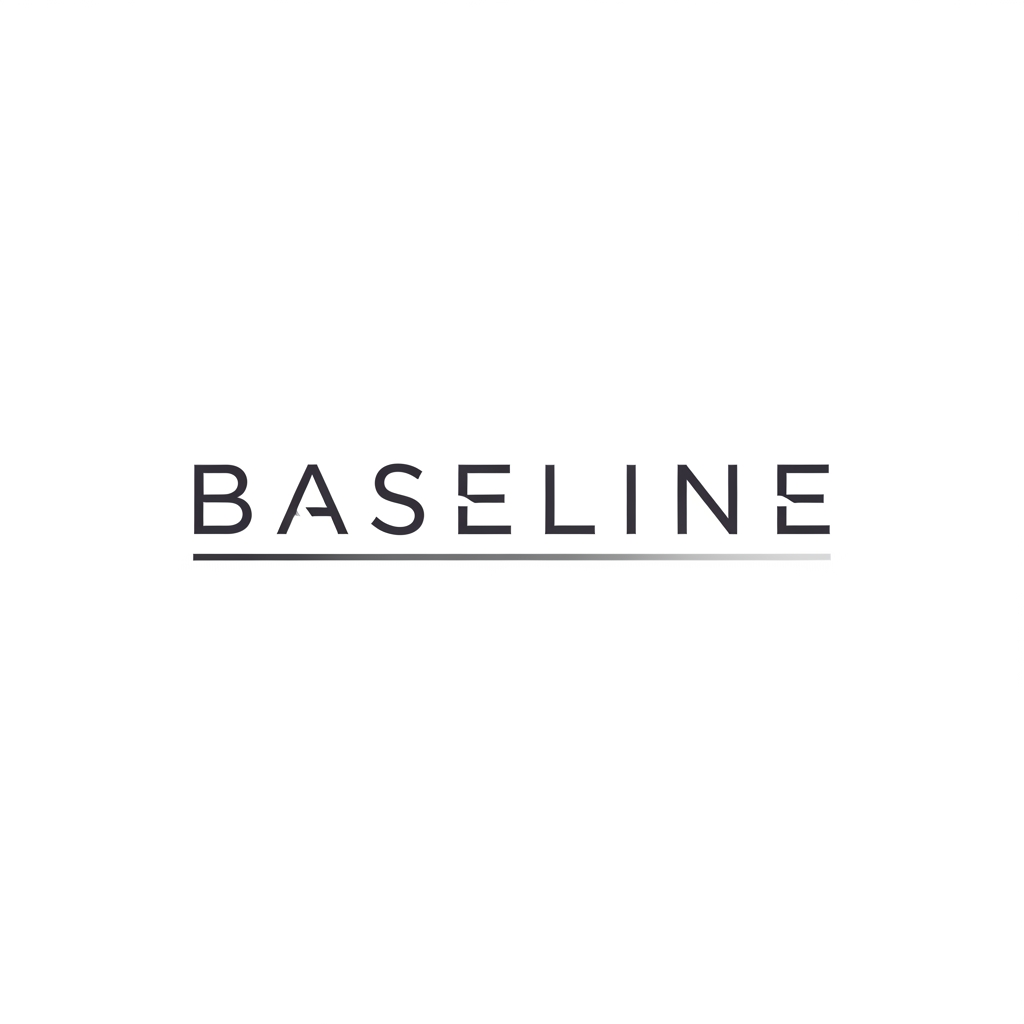 AI Design for logo name "baseline"