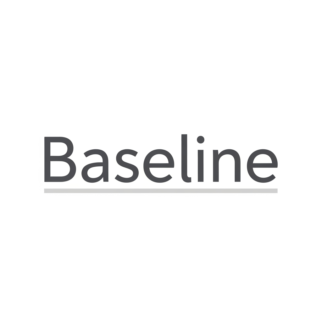 AI Design for logo name "baseline"