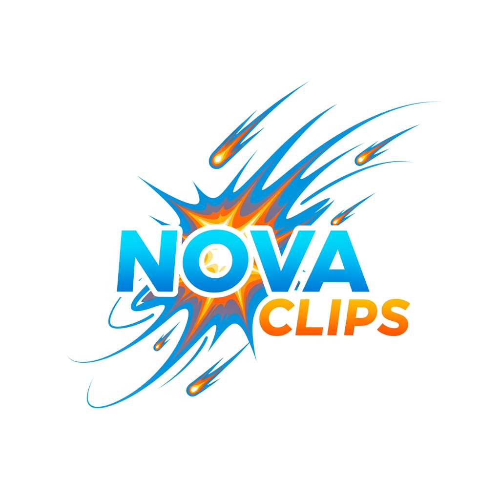 AI Design for Give me a logo for my youtube channel its name is nova clips give me bright