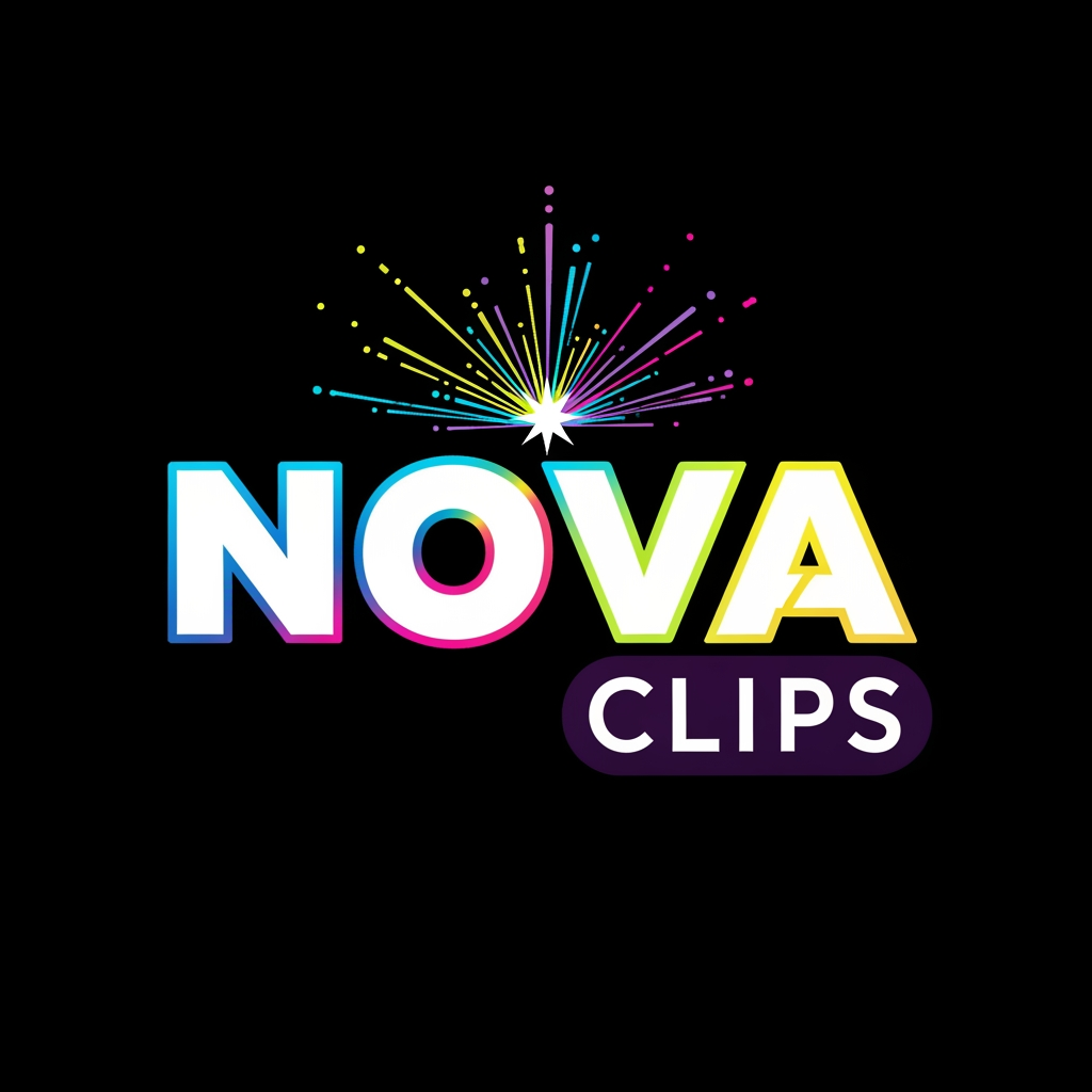 AI Design for Give me a logo for my youtube channel its name is nova clips give me bright