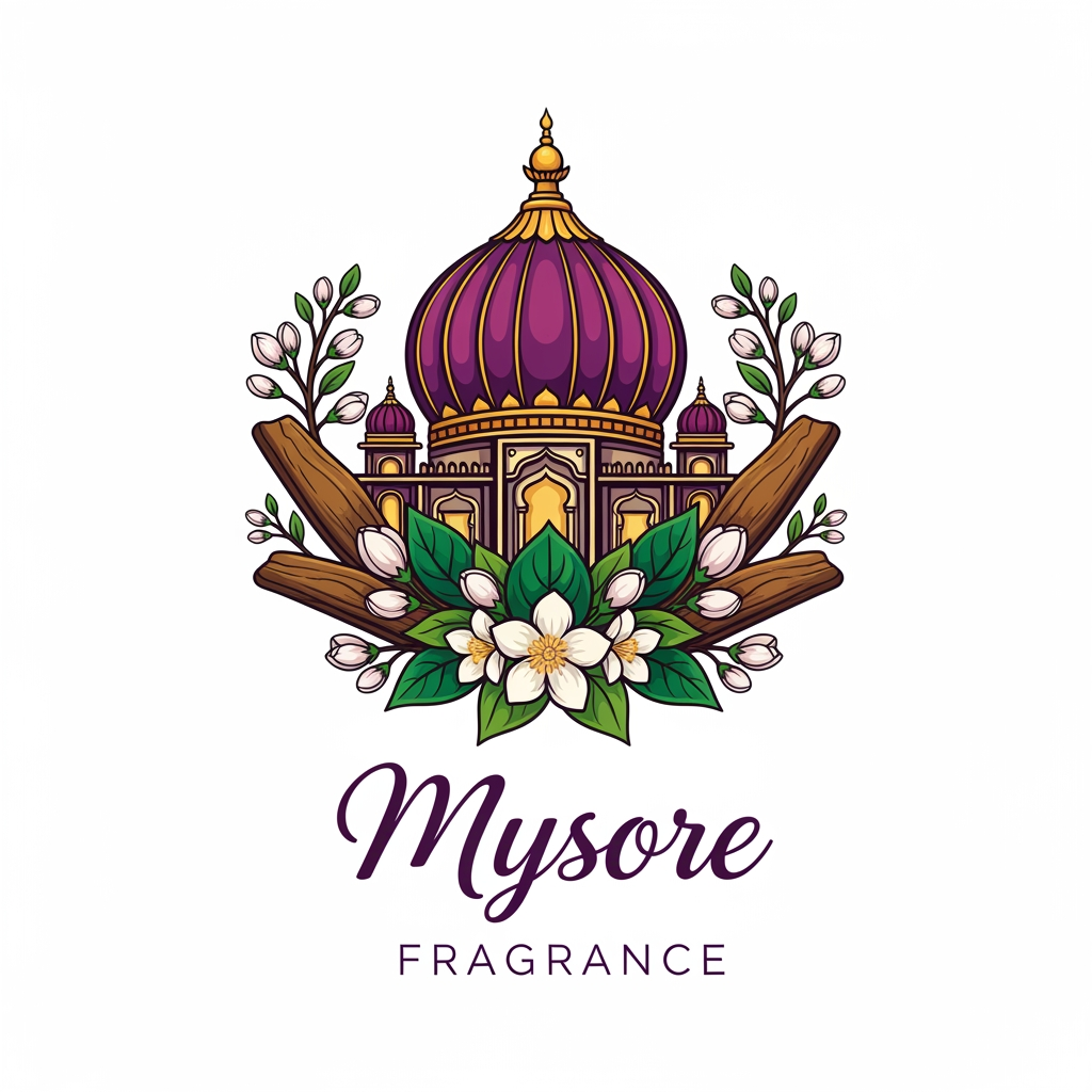 AI Design for Mysore Fragrance Ka Logo Banana Hai Perfume Brand Hai Colour Accretive Lene Hai