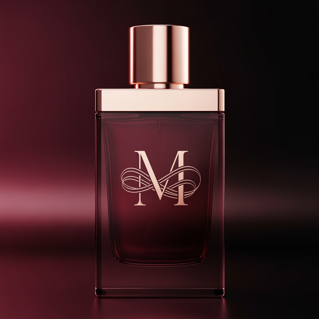 AI Design for Style: Luxury + Modern + Royal
Font: Elegant serif / thin premium typography
Symbol: “M” monogram with perfume vapor curvesColors (Attractive):

Matte Black + Gold (Luxury look)
Deep Maroon + Rose Gold (Royal feel)
Dark Emerald + Silver (Premium fresh look)