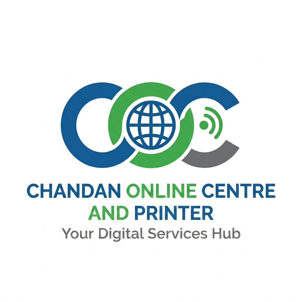 AI Design for design logo CHANDAN ONLINE CENTRE AND PRINTRE