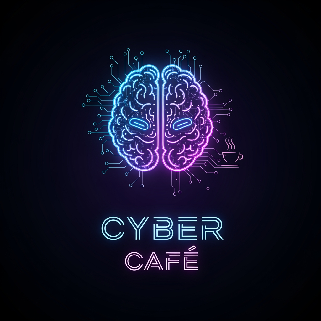 AI Design for design logo CYBER CAFE