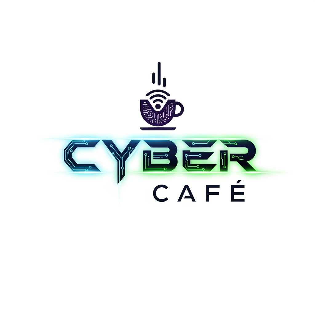 AI Design for design logo CYBER CAFE