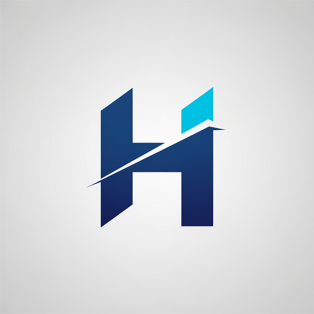 AI Design for logo for letter 'H'