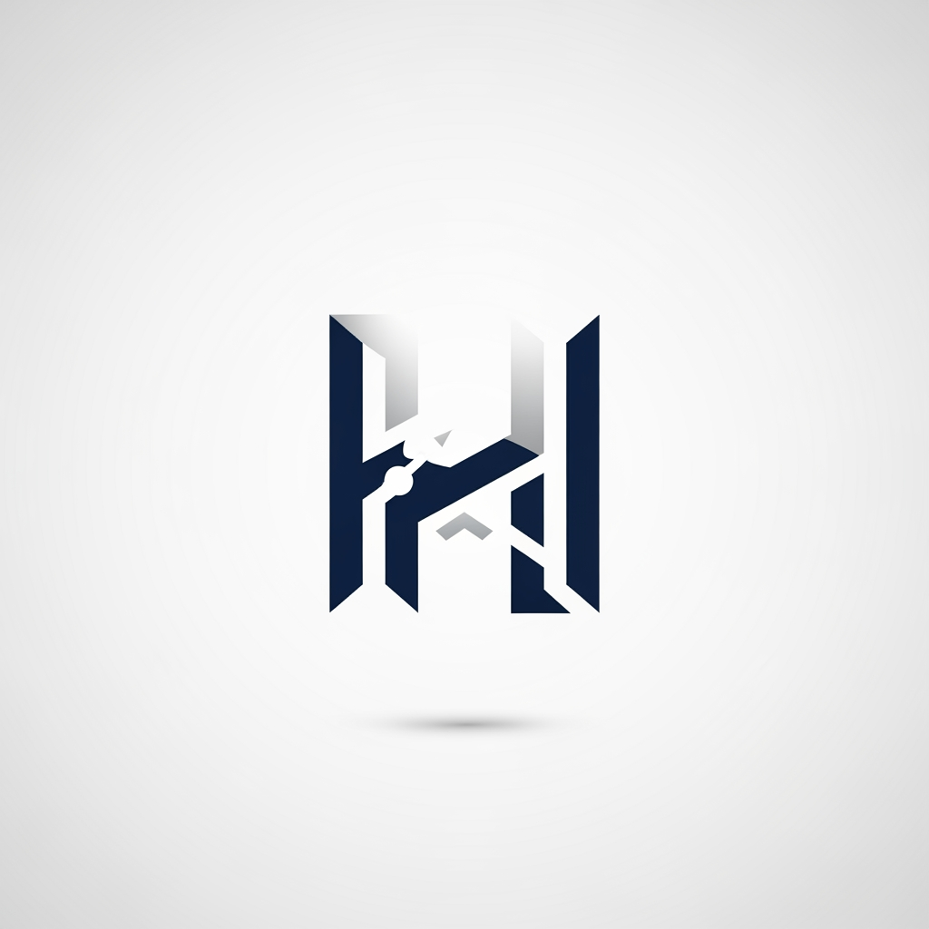 AI Design for logo for letter 'H'