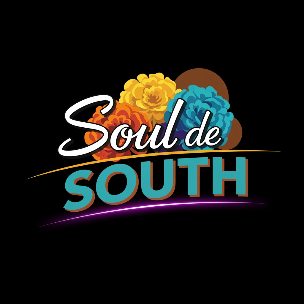AI Design for Need a Music Event Logo for South Asian, include name "soul de SOUTH