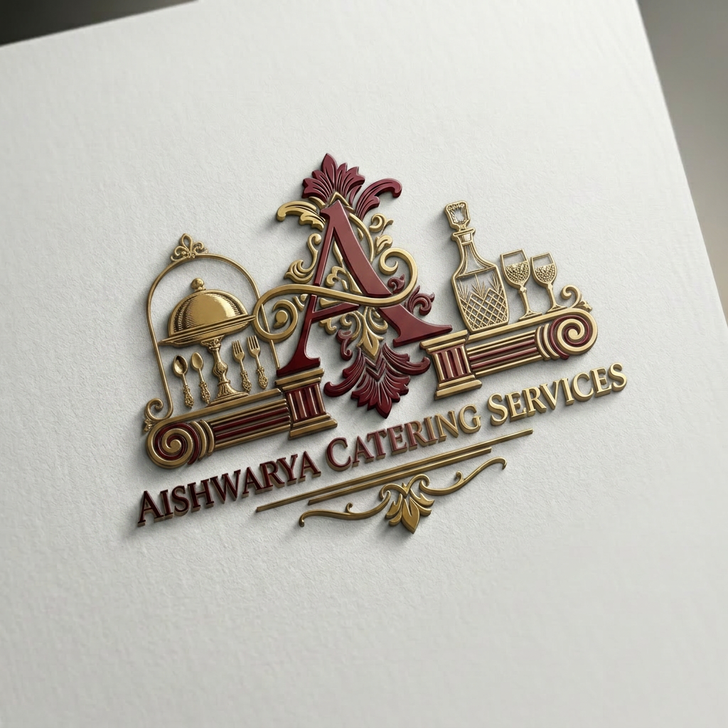 AI Design for Remove Letter C and add some catering related pics to it to make it luxury