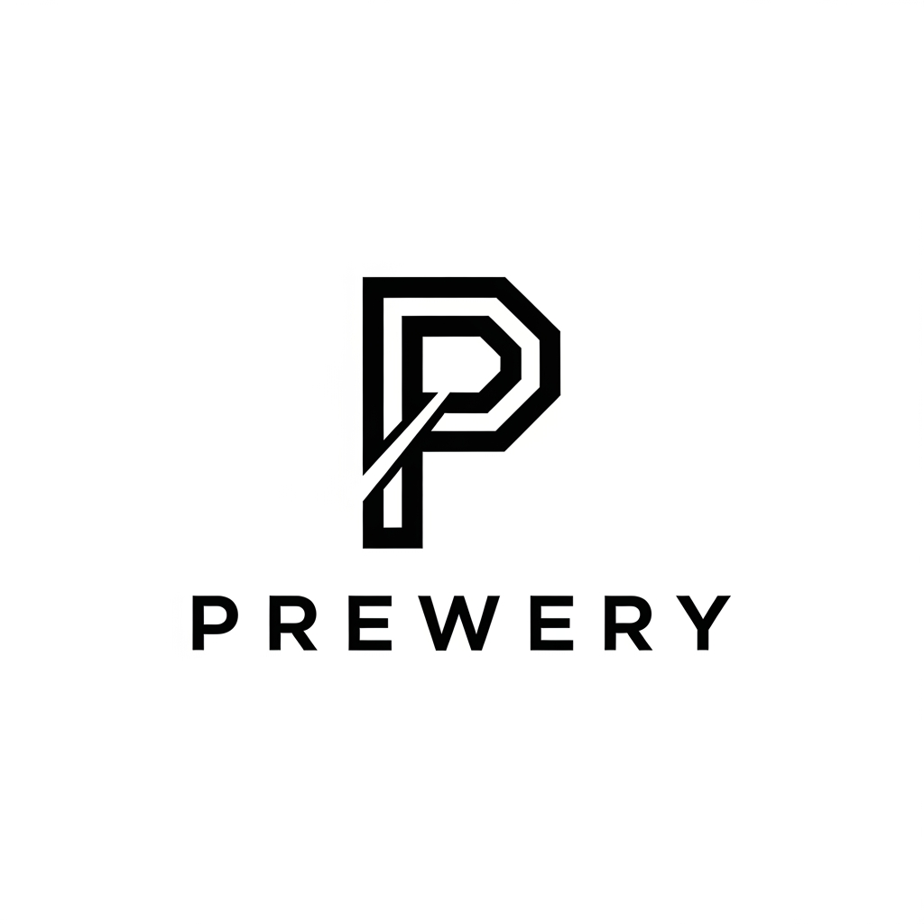 AI Design for I WANT TO CREATE A LOGO FOR "PREWERY"
A high-end, minimalist logo featuring a geometric letter 'P', bold custom typography, sharp architectural lines with a subtle diagonal slice through the stem, vector art style, monochrome, flat design, premium agency aesthetic."
