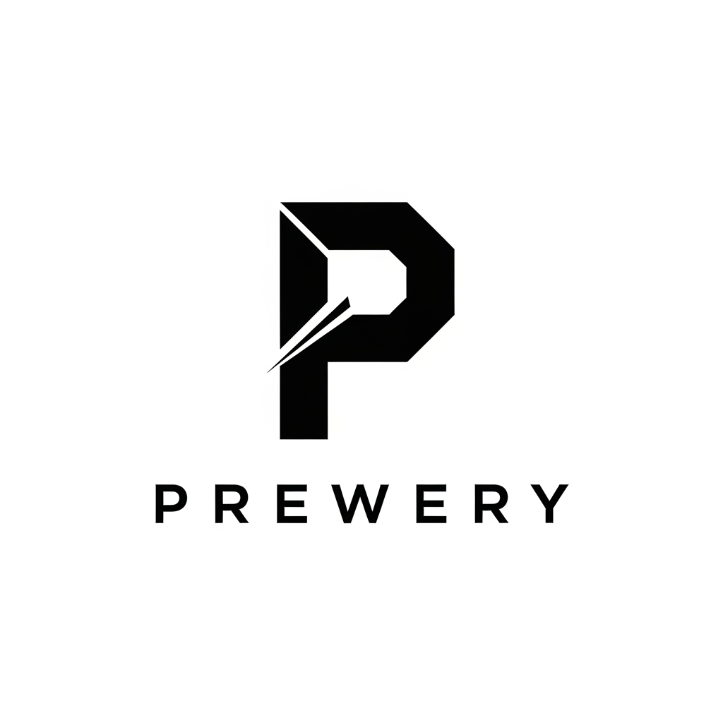 AI Design for I WANT TO CREATE A LOGO FOR "PREWERY"
A high-end, minimalist logo featuring a geometric letter 'P', bold custom typography, sharp architectural lines with a subtle diagonal slice through the stem, vector art style, monochrome, flat design, premium agency aesthetic."