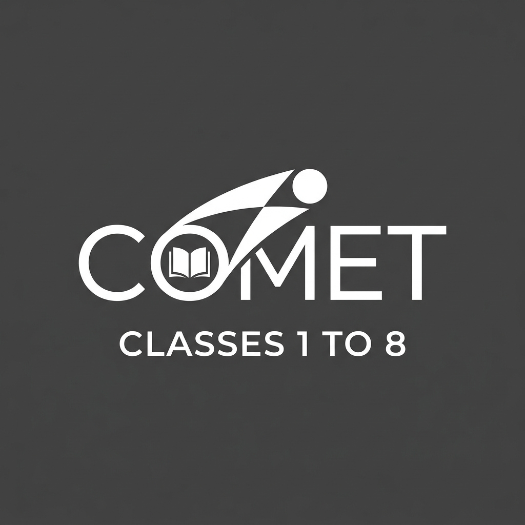 AI Design for A minimalist and professional modern logo design featuring clean geometric lines and balanced negative space, set against a solid neutral background. The aesthetic is sophisticated and timeless, utilizing a high-contrast color palette to ensure clarity and impact in various scales.
Logo name: "COMET"
Children book logo design for classes 1 to 8