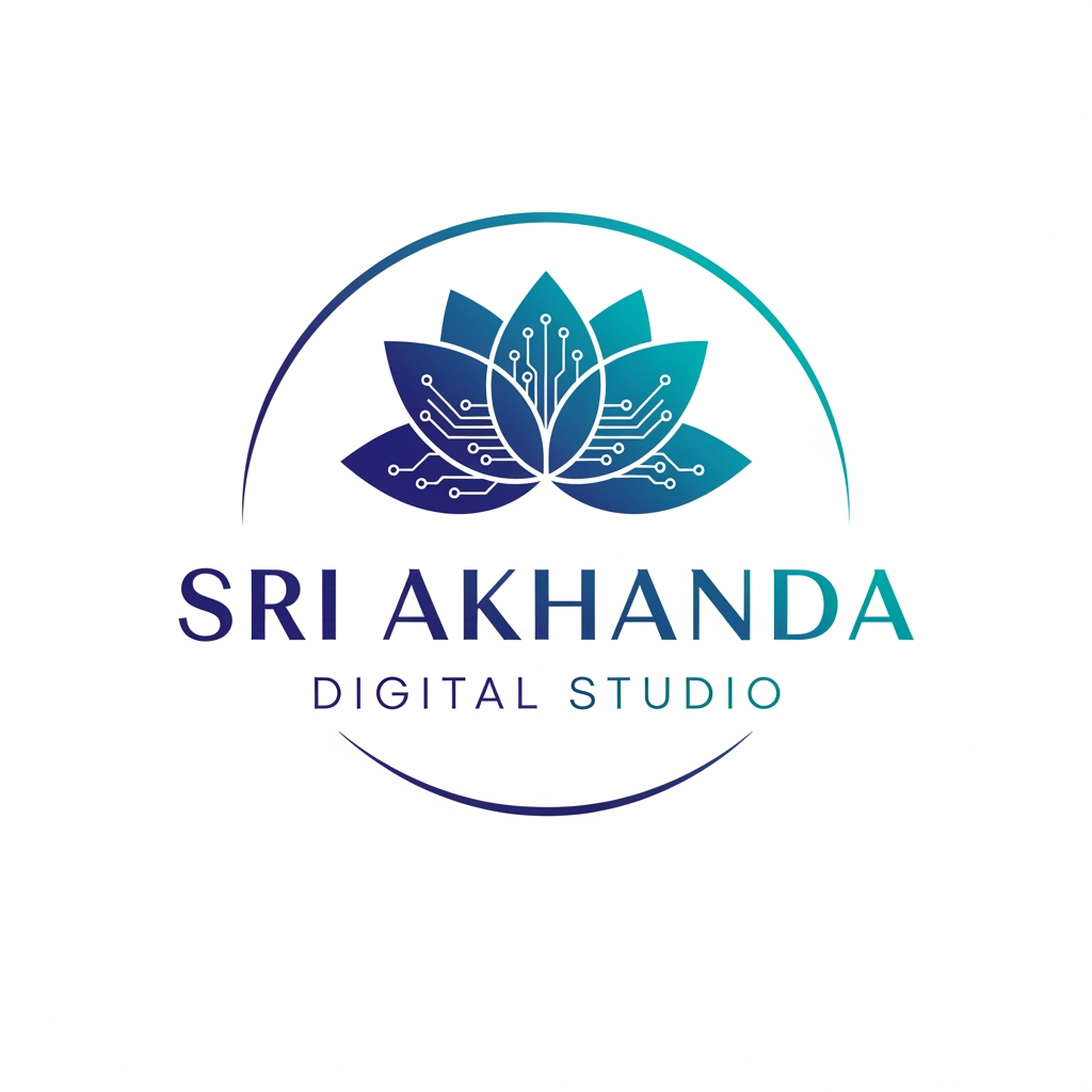 AI Design for crete a logo for SRI AKHANDA DIGITAL STUDIO
