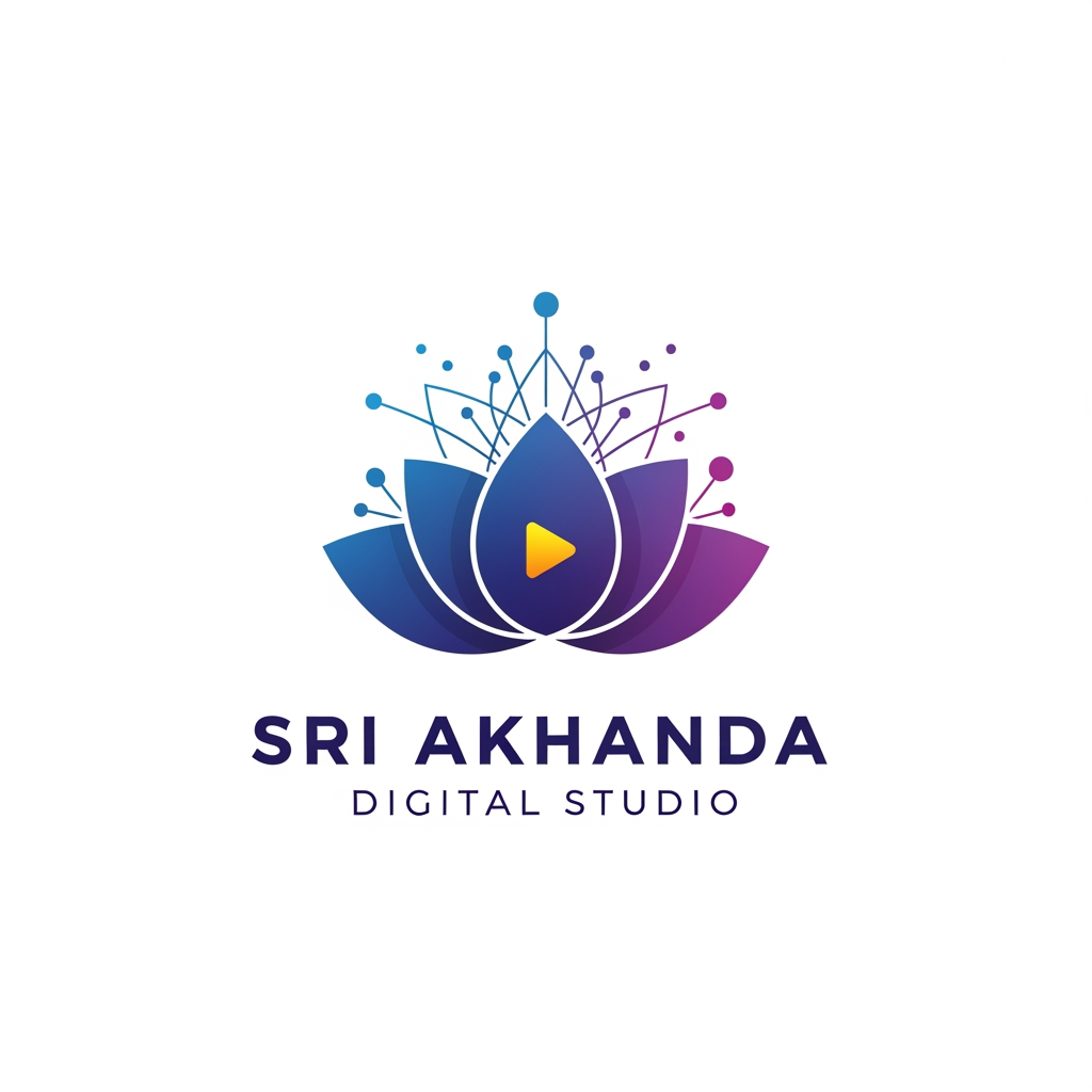 AI Design for crete a logo for SRI AKHANDA DIGITAL STUDIO
