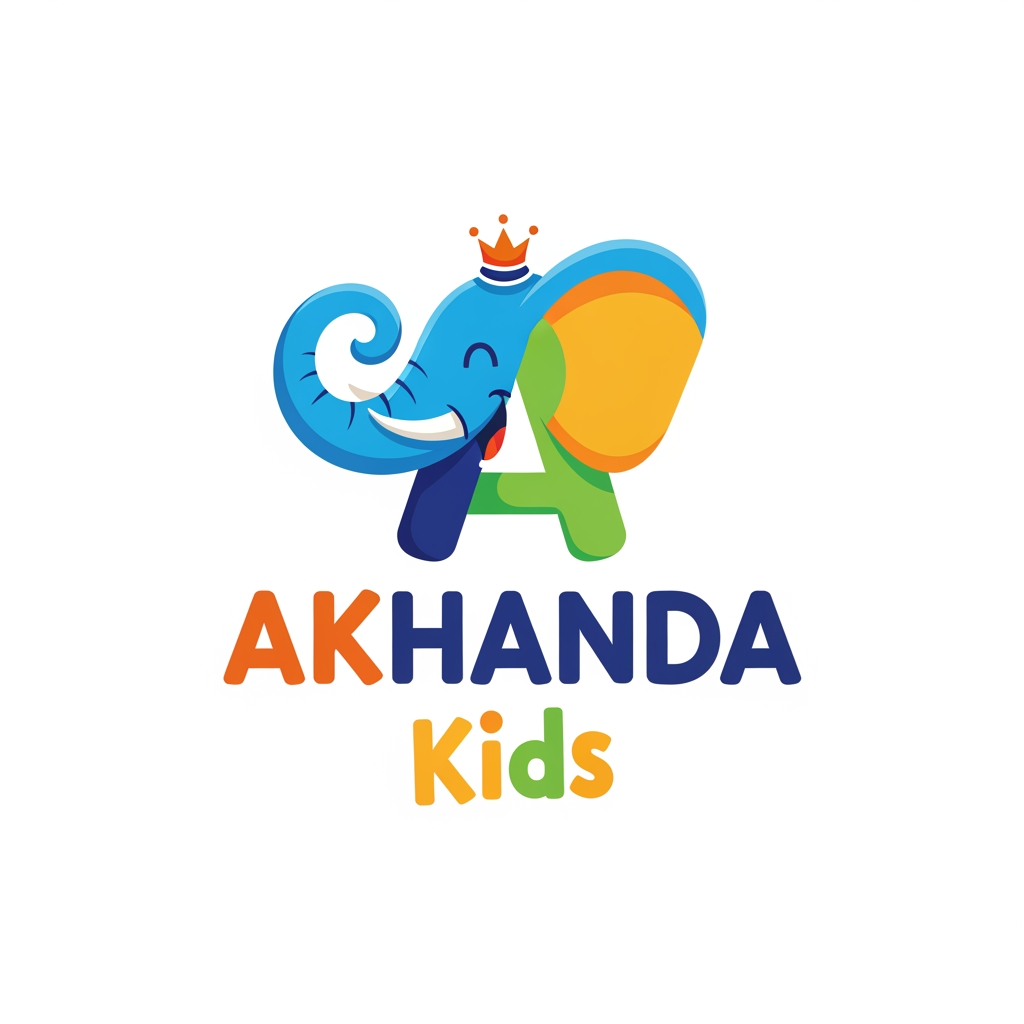 AI Design for akhanda kids logo it should be unique
