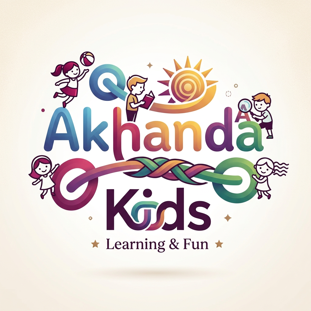 AI Design for akhanda kids logo it should be unique and stylish