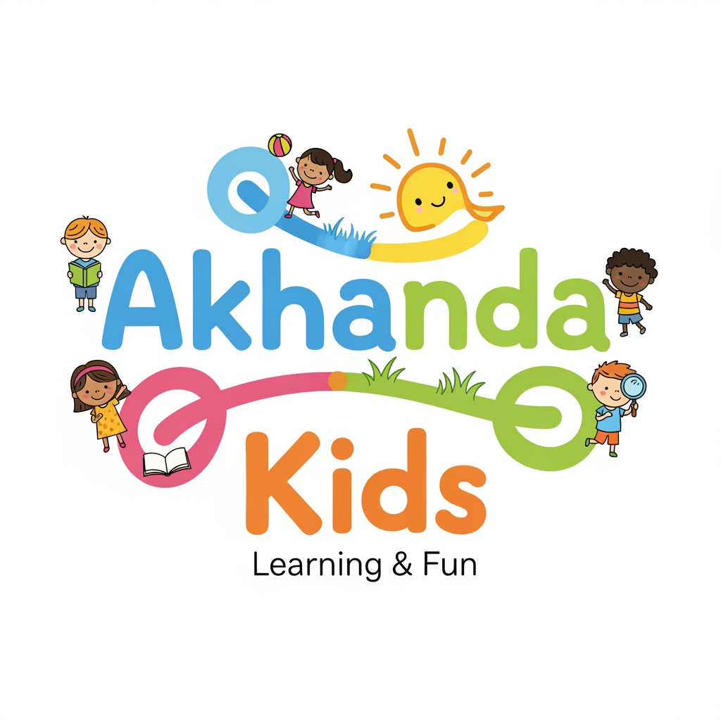 AI Design for akhanda kids logo it should be unique
