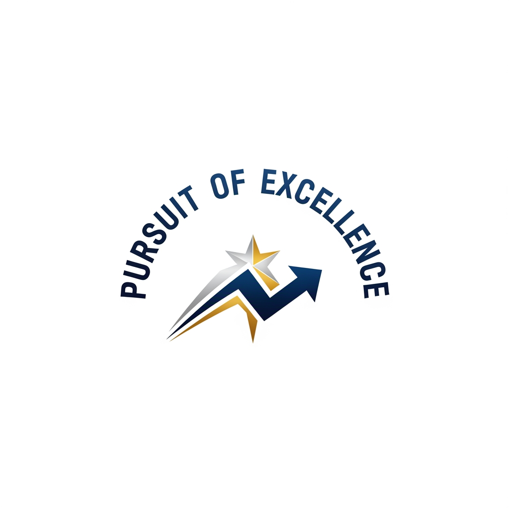 AI Design for PURSUIT OF EXCELLENCE KA LOGO BANAO